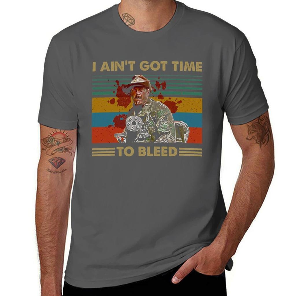 I Aint Got Time To Bleed Vintage Predator Lovers Movie Essential Tshirt Simple Trendy Casual Tshirt