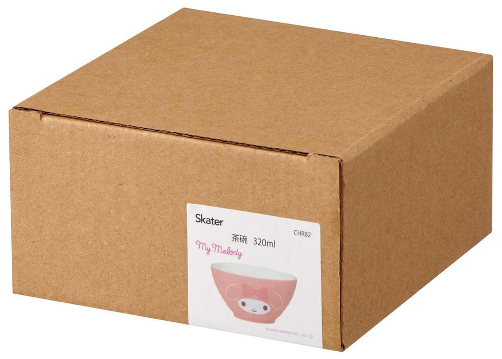 Skater 320ml Ceramic Rice Cute Gift for Sanrio My Bowl, Small, Adults, Melody, Girls, CHRB2-A