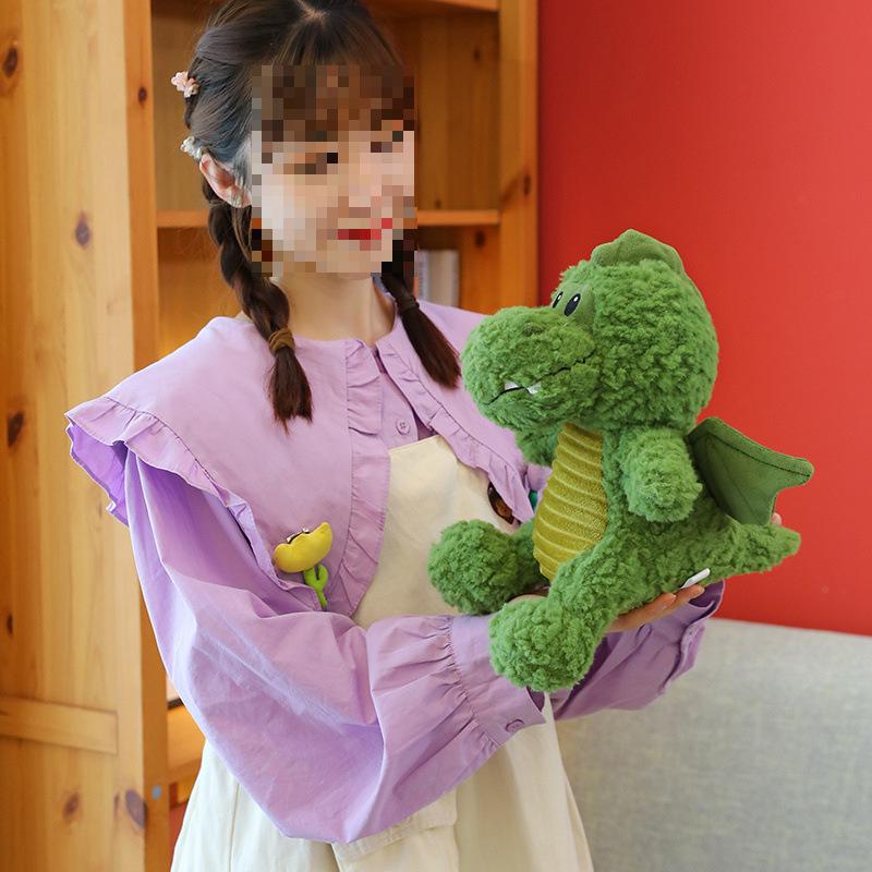 

Зеленая плюшевая игрушка динозавр дракон - Идеально подходит для детского сна или в качестве подарка на день рождения. Default