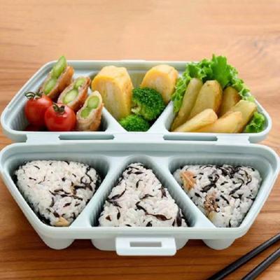 Formička na trojúhelníkové rýžové koule 6 v 1, krabička na bento a výrobník sushi, vhodné do myčky, nádoba na oběd pro onigiri, sushi, rýžové koule z mořské řasy