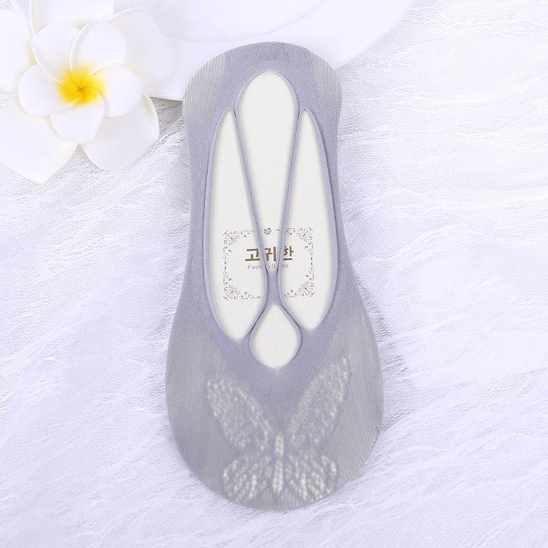 Female Summer Thin Mesh Invisible Shallow Mouth All Take Low Help Sling To Prevent Take Off with The Boat Socks