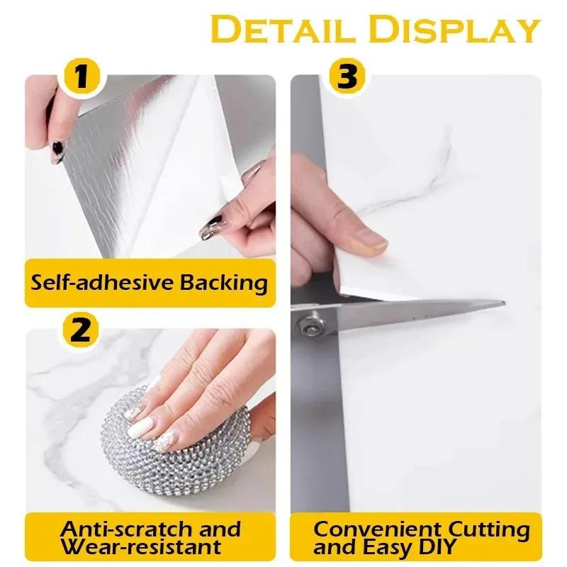 60cm*30cm Adhesive Wall Wallpaper Imitation Ceramic Tiles Sheet Paper Waterproof Wall Stickers Bathroom Peel and Stick Wallpaper