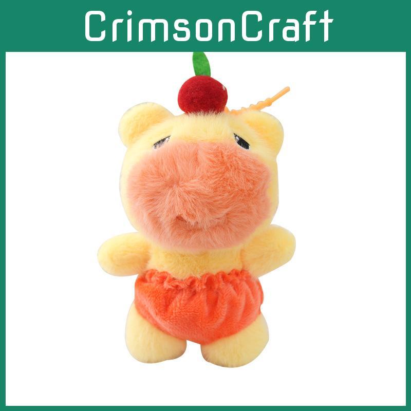 Persimmon Capybara Plush Keychain Animal Stuffed Doll Toy Decoration Gift Kids