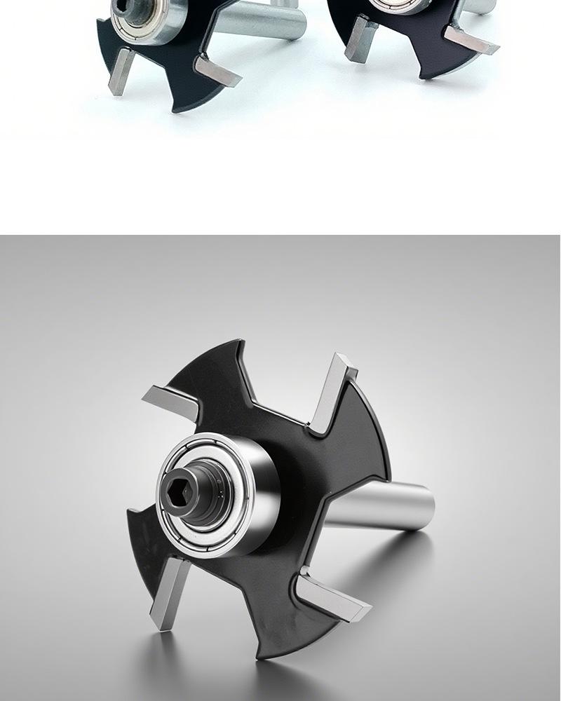 Four-Flute Ball Nose T-Cutter: Black Alloy Woodworking Router Bit for Slotting, Grooving, and Edge Trimming