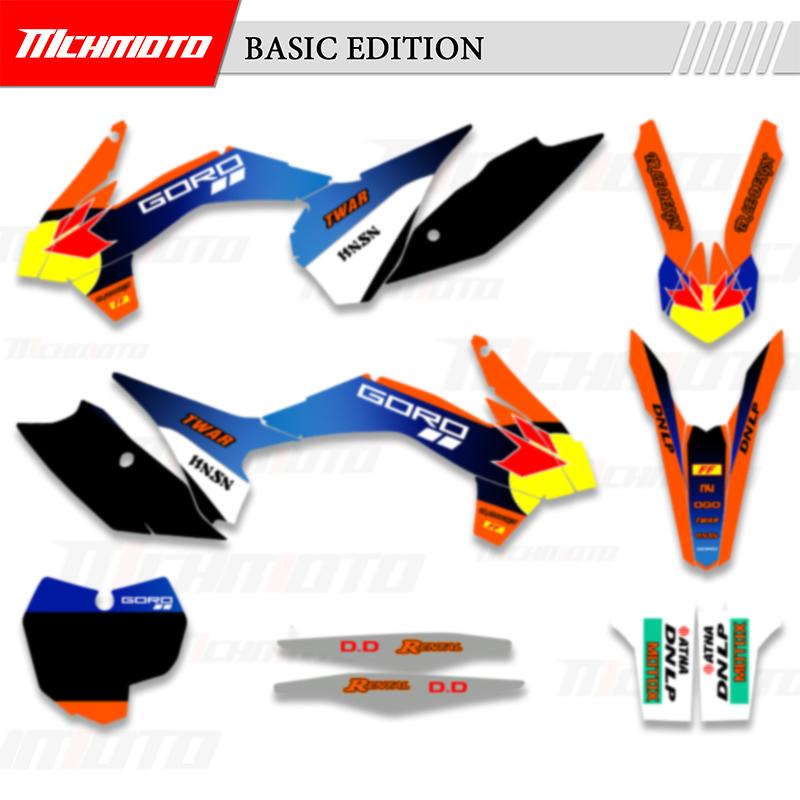 MCHMFG For KTM SX SXF XC XCF 2013 2014 2015 EXC XCW 2014 2015 2016 Motorcycle Graphics Decals Stickers Kits  Number Name