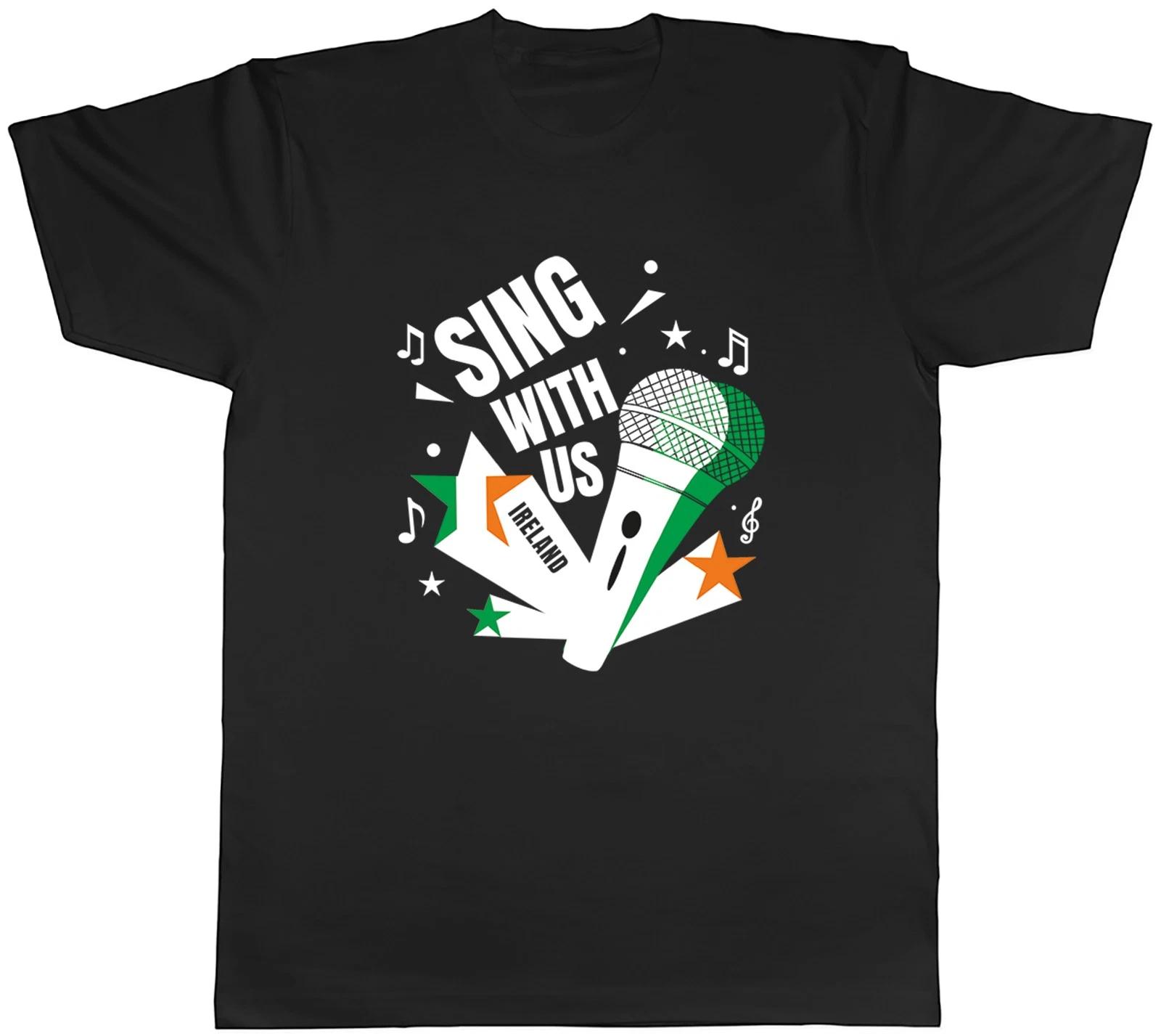 Ireland Music Sing with us Note karaoke Mens T-Shirt Tee Gift Top XS