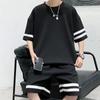 Men's Trendy Summer Two-Piece Set: Short-Sleeve T-Shirt & Five-Point Shorts Casual Outfit