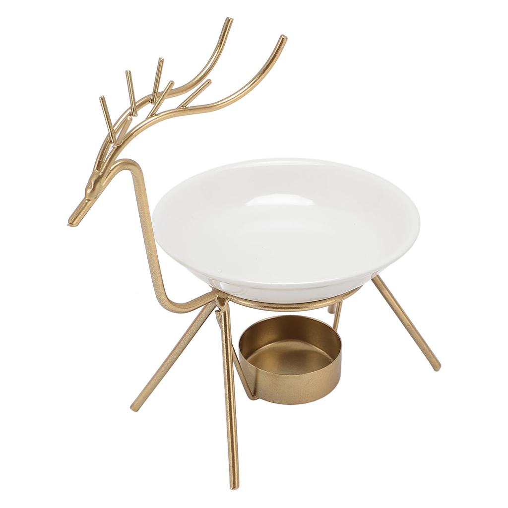 Ceramic Tealight Candle Holder Wax Melt Warmer Deer Shape Iron Home Decoration Vintage Essential Oil