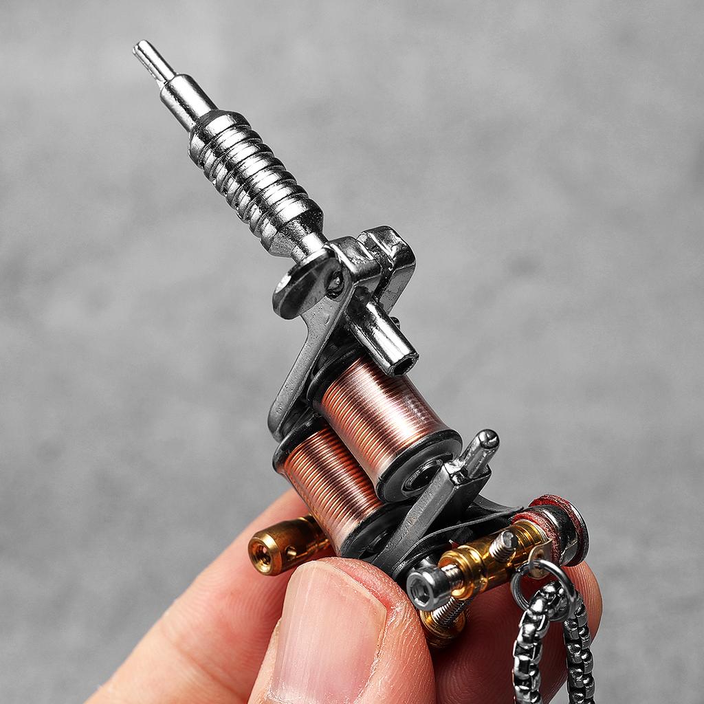 Men Charm Tattoo Machine Stainless Steel Jewelry Necklaces With Pendant For Male Women Punk Hip Hop Accessories Gifts