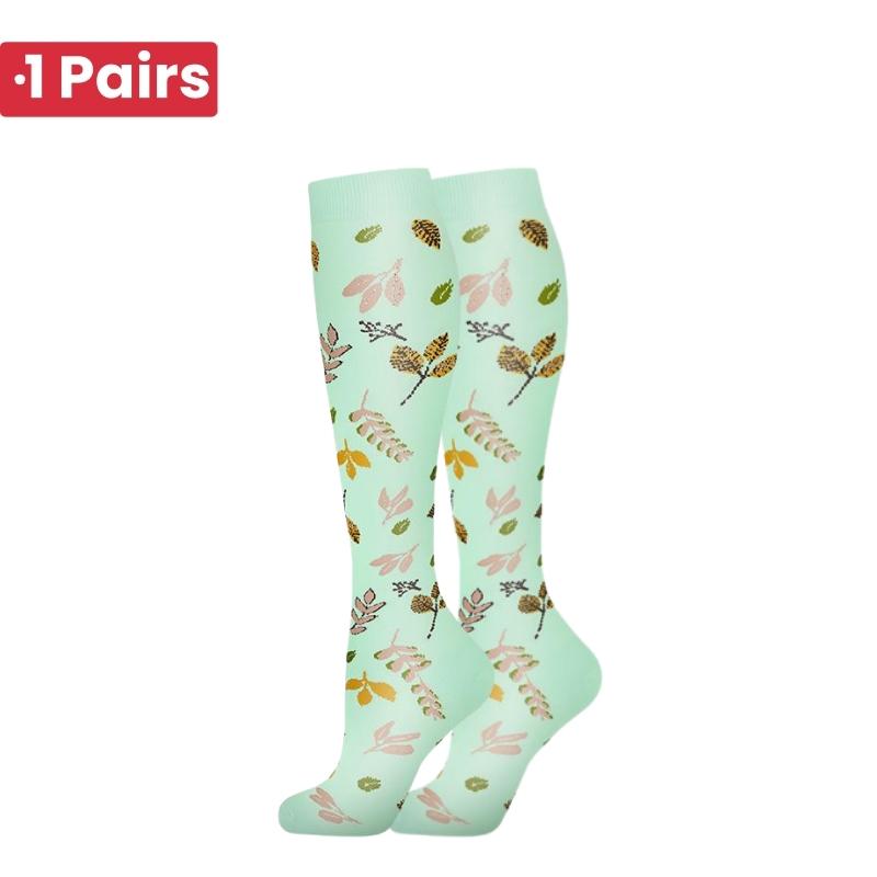1Pairs 58 StylesNew Flower Animals Compression Socks for Leggings Breathable Running Pressure Soccer Adult Socks Pressure Socks