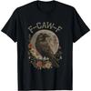 Women's Plus Size Cotton T-shirt Summer Casual Graphic Tee Short Sleeve Funny F Caw F Raven Bird Saying Graphic F-Caw-F Crow T-Shirt USA