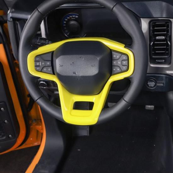 Car Steering Wheel Decor Cover Trim Interior For Ford Bronco -2025 Yellow
