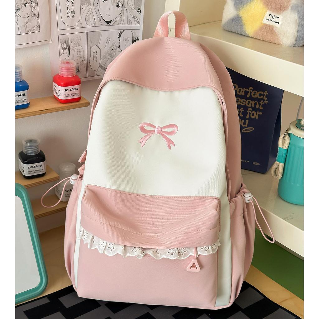 Schoolbag School Bag Junior High School Girls High School Students Large Capacity Waterproof Backpack Versatile High Value Primary School Fifth and
