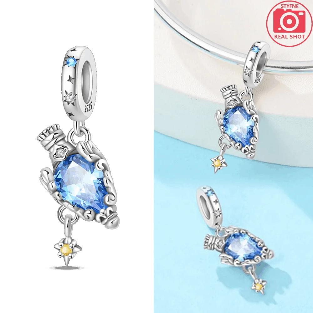 Original Copper Lucky Magic Potion Pendant Wish Crystal Ball Magic Book Beads Fit Bracelet Diy Jewelry Fine Gift Making