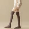 Women Slouchy Over-the-knee Socks Soft Cotton Stretch Thigh High Socks Ribbed Scrunch Tall Boot Socks for Girls
