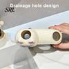 Portaspazzolino Gatto Carino Porta, Forma con Foro di Drenaggio, Porta Resistente alla Muffa Doppia Foro Organizzatore in Ceramica per Accessorio Bagno Resistente alla Muffa
