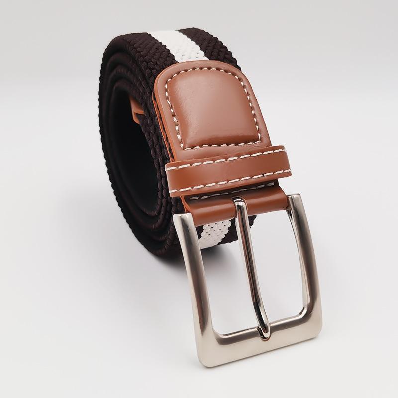 Small Elastic Braided Belt Elastic Student Canvas Belt Universal Style for Men and Women