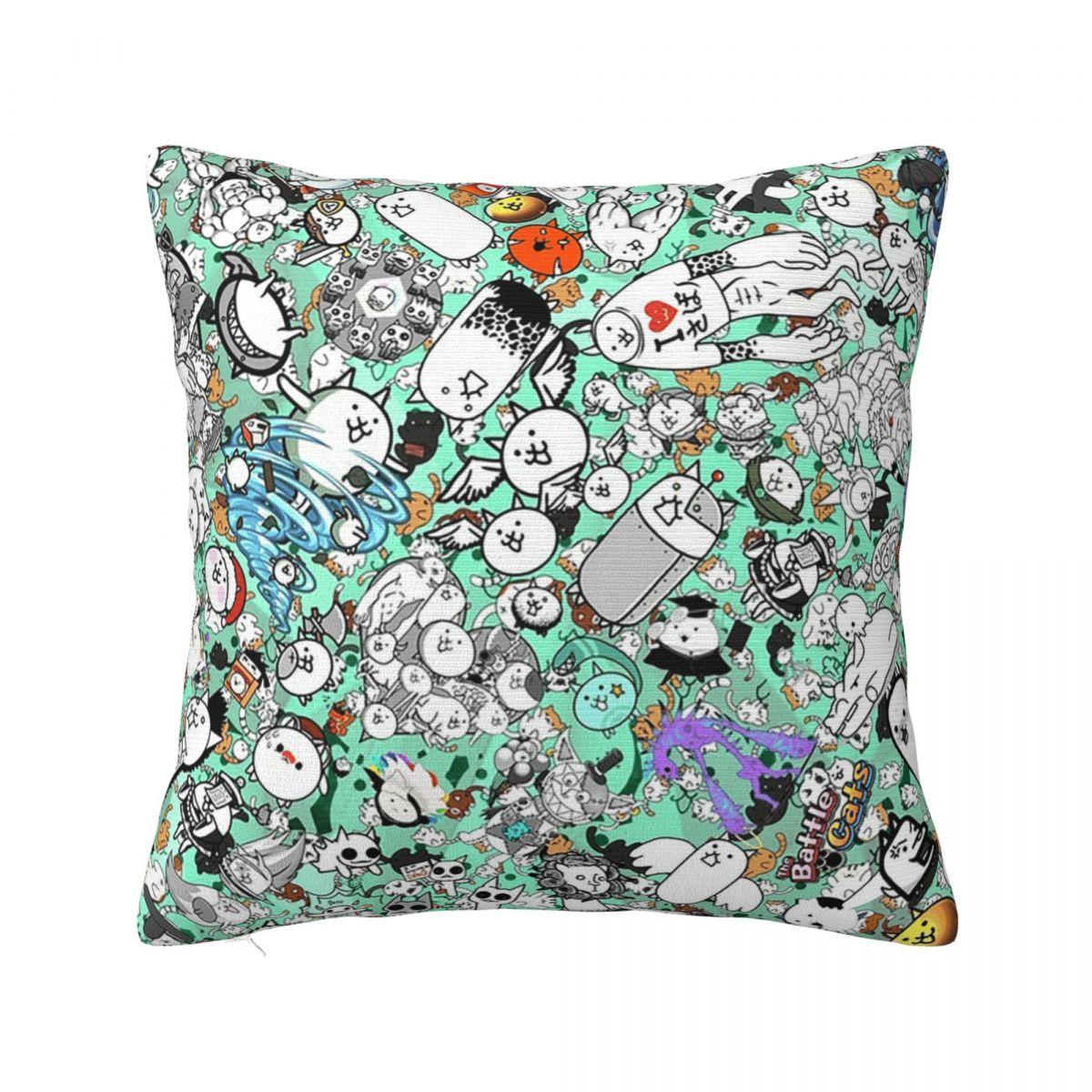 The Battle Cats Square Pillowcase Cushion Cover Pillow Case Throw Pillow Cover for Home Bedroom Car 12x12Inch
