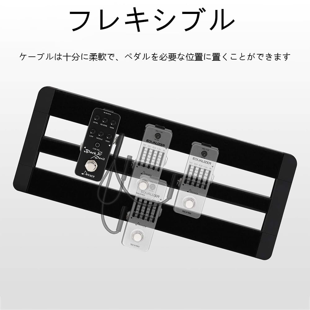 6-Piece Set 15cm Guitar Shield Effects Pedal with Space-Saving L-Shaped Power and Patch Cables for Guitar Effects