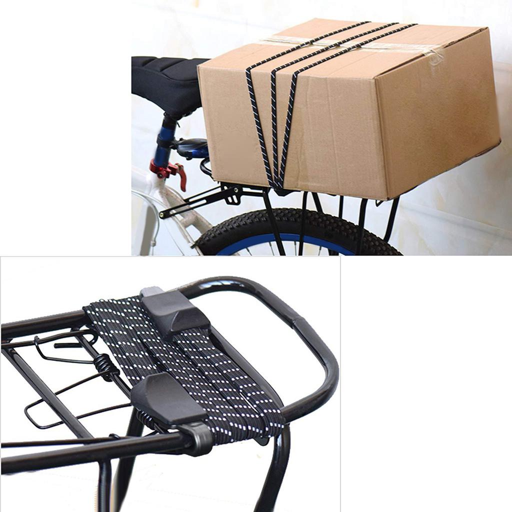 4 Pack Mantain Bike Bungee Cords 3 in 1 Strap Rope Elastic with Two Plastic Hoods Bicycles Lashing Strap 70cm/27.55''