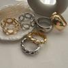 Gold Silver Geometric Spring Bangles Water Drop Cuff Wide Bangles  Chunky Bangles