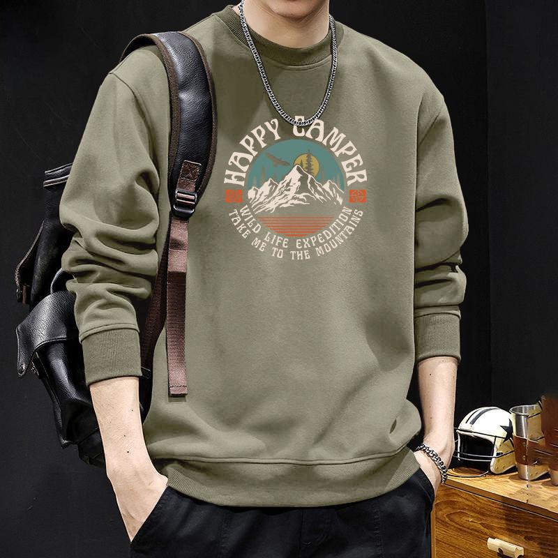 

Men s Crew Neck Long Sleeve American Style Sweatshirt for Teens XL (150-180 lbs)
