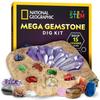 National Geographic Mega Gemstone Excavation Kit A Science Kit To Excavate 15 Real Gemstones and A Great Gift for Girls and A Mining Kit for Mineral –