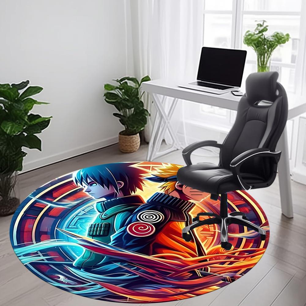 Naruto Sasuke Office Round Area Rug, Under Office Chairs Bedroom Living Room Home Decor a1022113