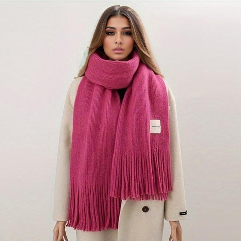 Fashion Warm Wool Scarf for Women Winter Design Solid Soft Neck Scarves Female High Quality Neckercheif Bandana Echarpe