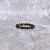 Genuine Smoky Quartz and Onyx beaded bracelet Beaded Gemstone unisex Stretchable Bracelet Healing Gemstones Unique friendship bracelet