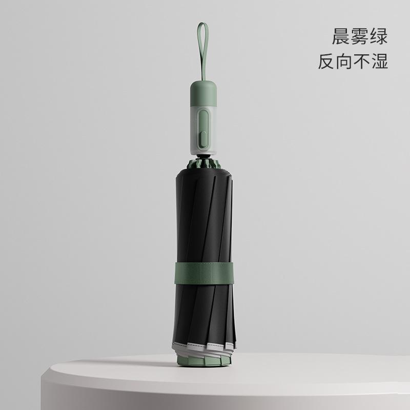 Automatic umbrella, super wind-resistant umbrella, men's large size, thickened and reinforced folding men's special sun umbrella