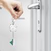 Stainless Steel Algeria Map Flag Keychain Outline Jewelry Gift for Friend Family