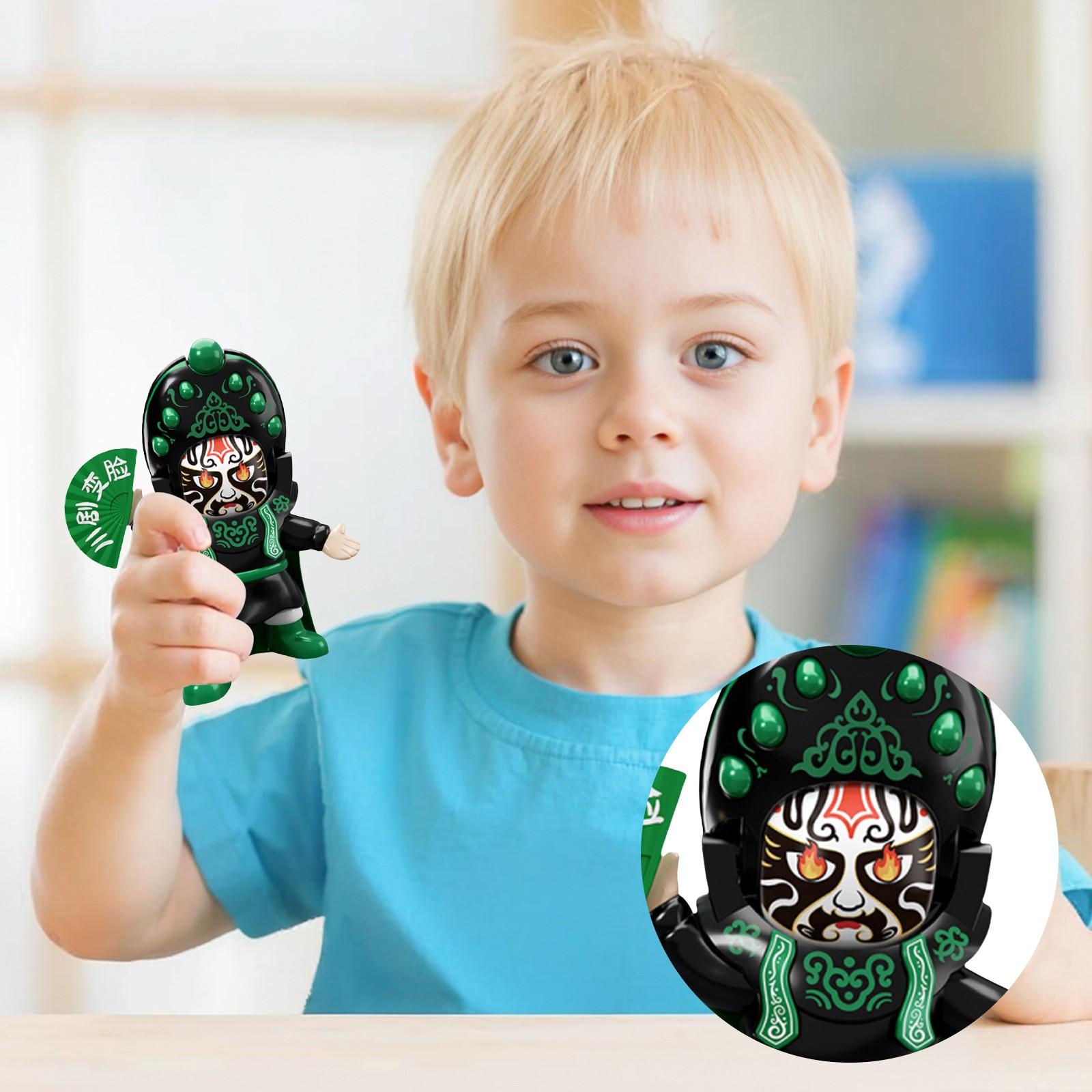 

Кукла, меняющая лицо, Сычуаньская опера, меняющая лицо, китайские культурные сувениры, рука One Size зелёный