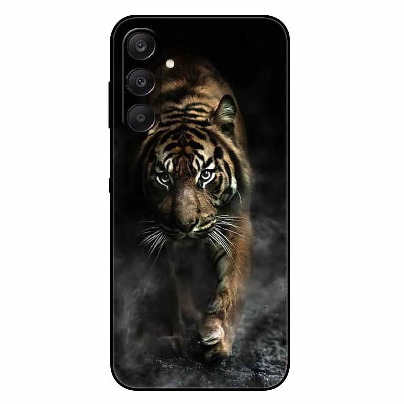 For Samsung A17 5G Case Black Silicone Soft Fashion Animal Back Cover For Samsung Galaxy A17 5G TPU Coque Cute Protective Bumper