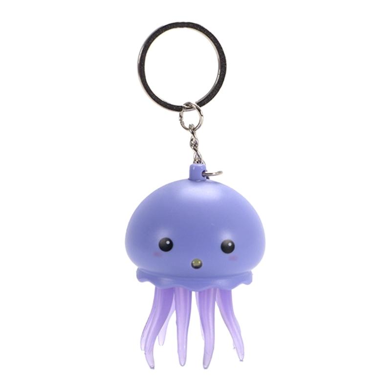 Fashion Octopus Toy Keyring Colorful Jellyfish Keyholder Anxiety Stress Relif