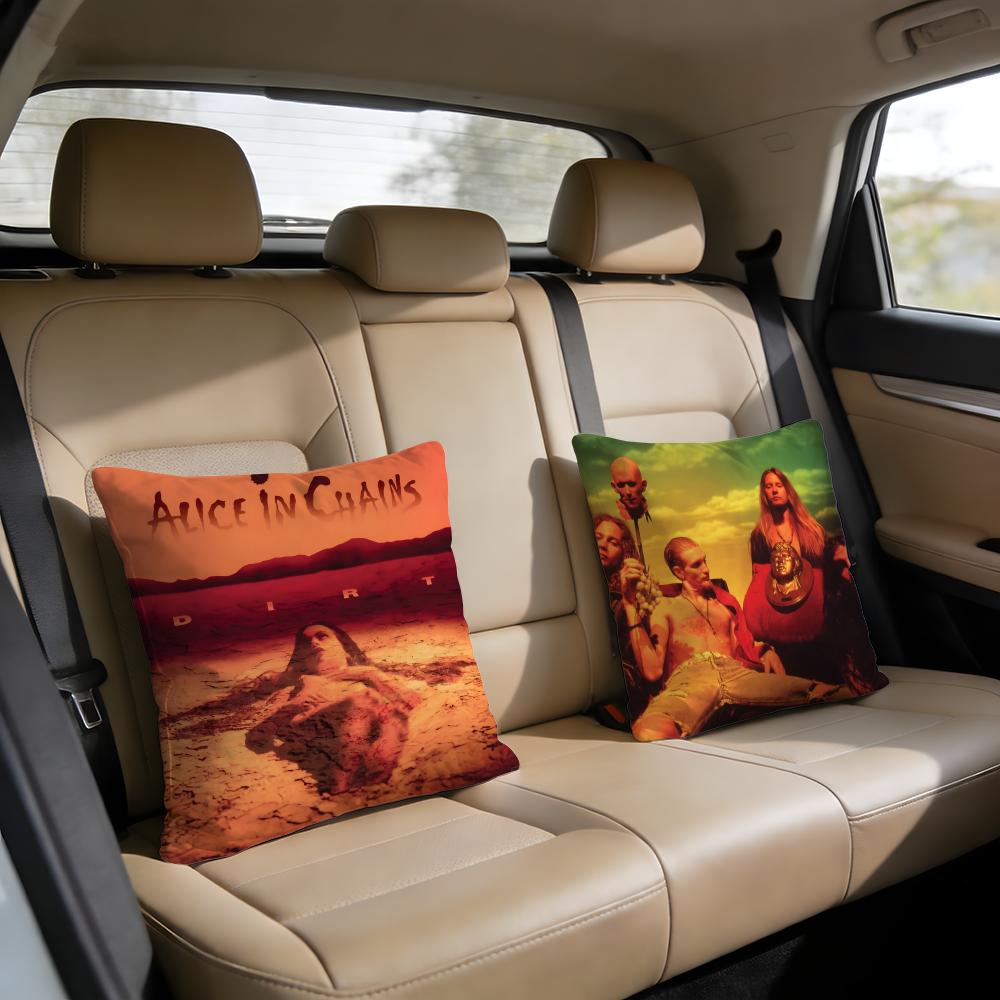Album AAlice In Chains Cushion Cover Short Plush Pillowcase for Bed Sofa Carwashable