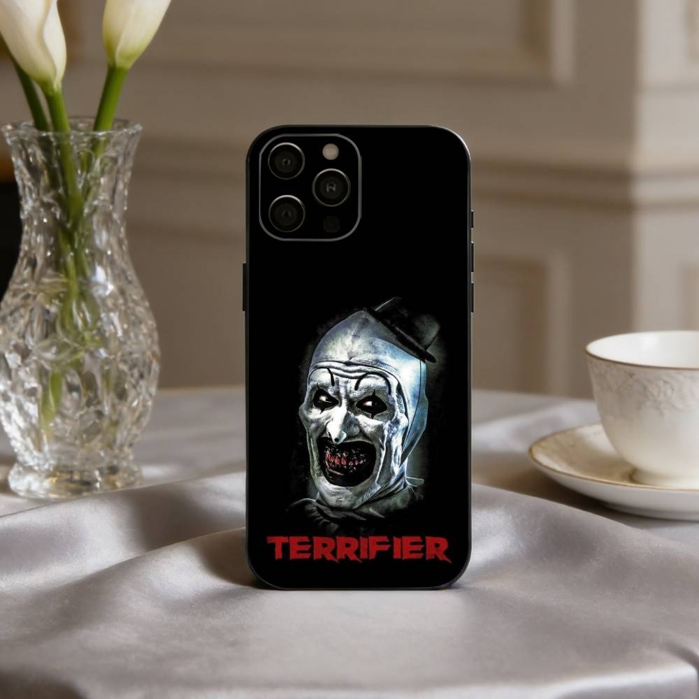 movie T-thrilling T-Terrifier-R Phone Case For iPhone 17pro,16,15,14,13,12,11 Plus,Pro Max,XS,Soft Silicone Black Cover