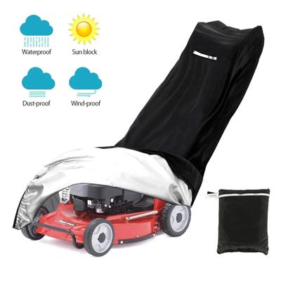 Universal Lawn Mower Cover With Storage Bag Heavy Duty 210D Oxford Cloth Cover Keep Your Grass Trimming Machine Safe