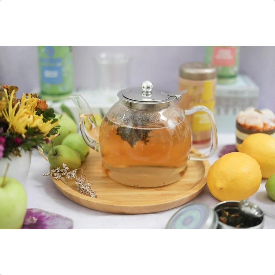 

Дублинский стеклянный чайник из тонкого боросиликатного стекла, безопасный для использования на плите и в микроволновой печи, со съемным заварником из нержавеющей стали, идеально подходит для рассыпного чая La United States