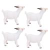 4pcs Goat Figurines Set Farm Animals Simulated Goat Model Toy Birthday Gift Decoration for Children