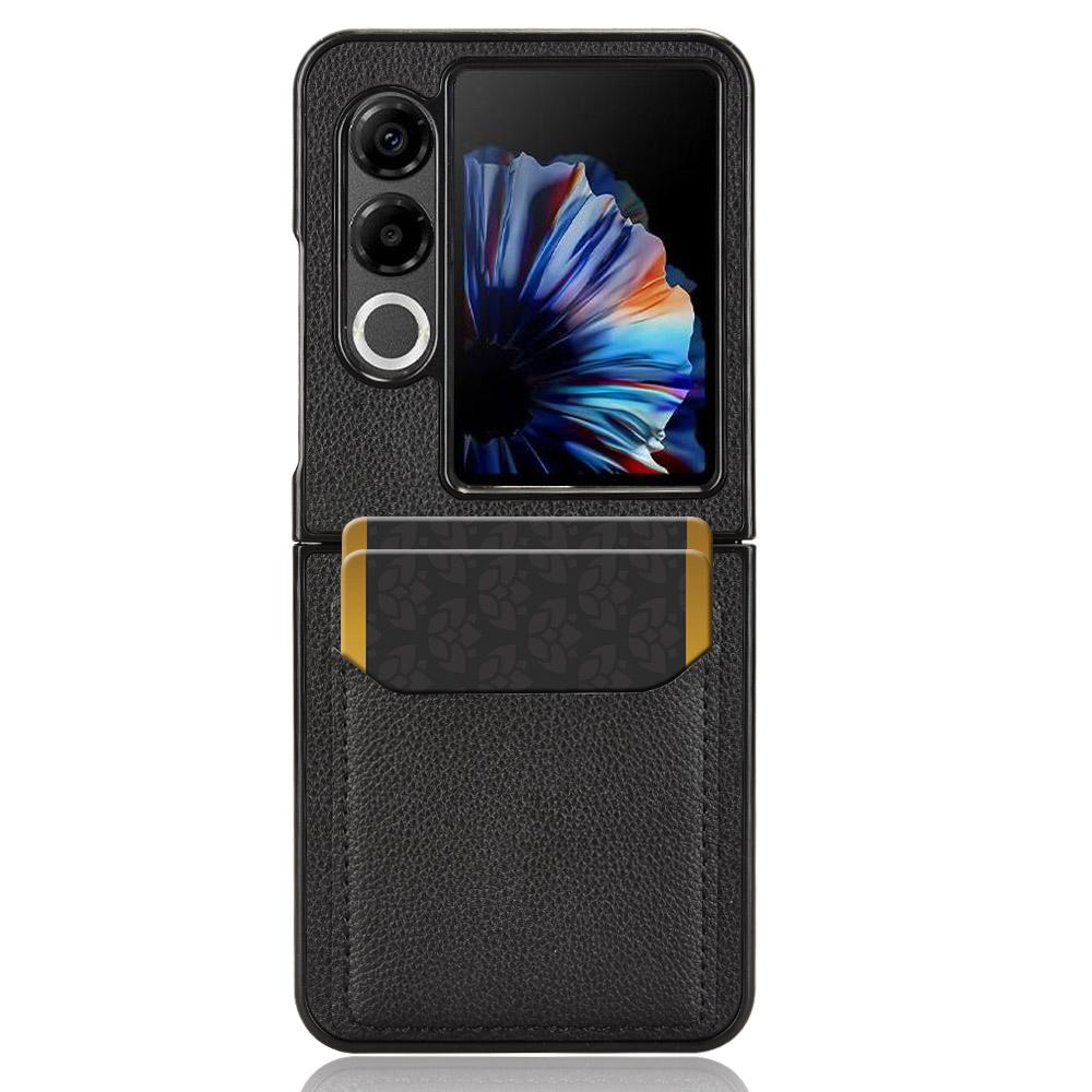 For ZTE Nubia Flip2 5G A404ZT Case Card Holder Litchi Texture Leather+PC Folding Phone Cover