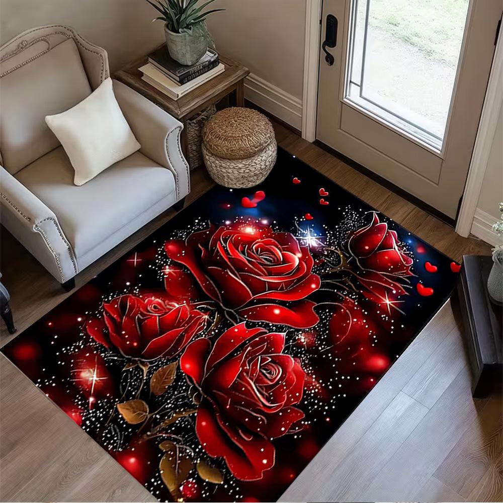 1pc Home Carpet Butterfly Design Non Slip Office Decor Gift Living Room Bedroom