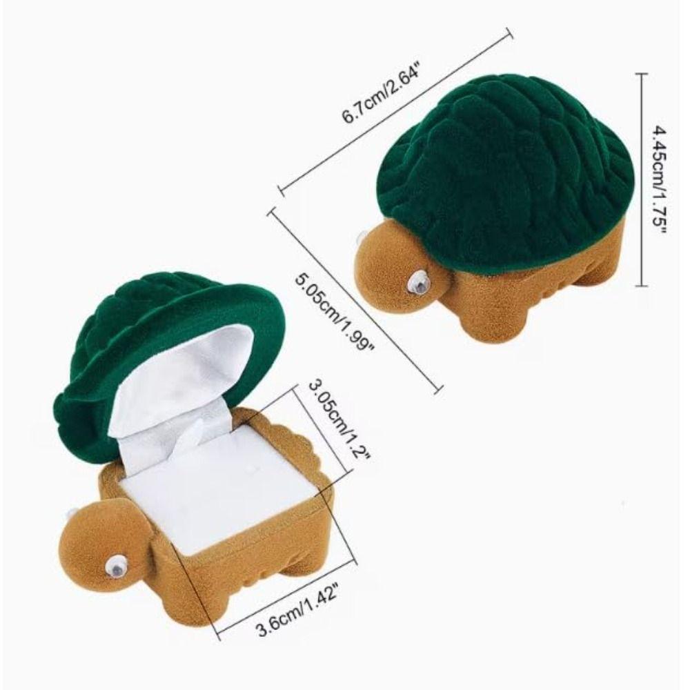 Little Turtle Shape Turtle Jewelry Box Trinket Packaging Box Daily Accessory Organizer