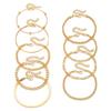 European and American multi-layer metal jewelry simple personalized chain bracelet bohemian fashion multi-layer stacked bracelet set