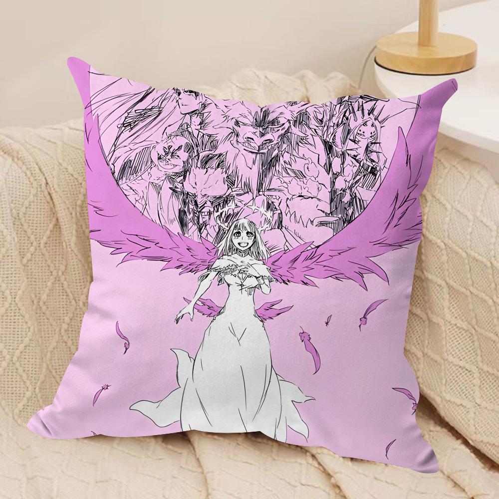 Ragna CCrimson Anime Cushion Cover Silky Short Plush Invisible Zipper Dustproof Sofa Pillow Case For Home Decor