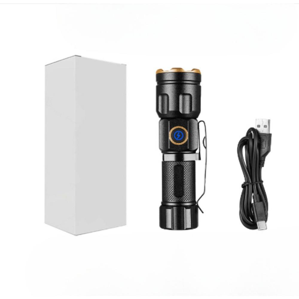 Mini Flashlight High Power Rechargeable LED Flashlight Waterpoof 16340 Battery Torch 3000LM Tactical Lantern Multi Functional Zoom Mini Flashlight