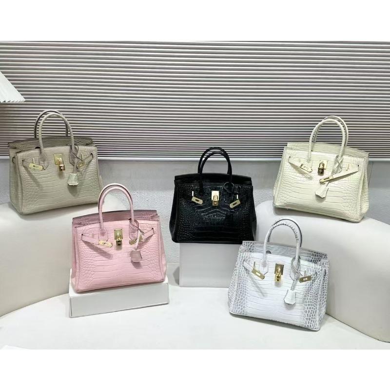 New Leather Women's Bag, Glossy Patent Leather, Alligator Pattern Leather, Portable Shoulder Oblique Span Bag.