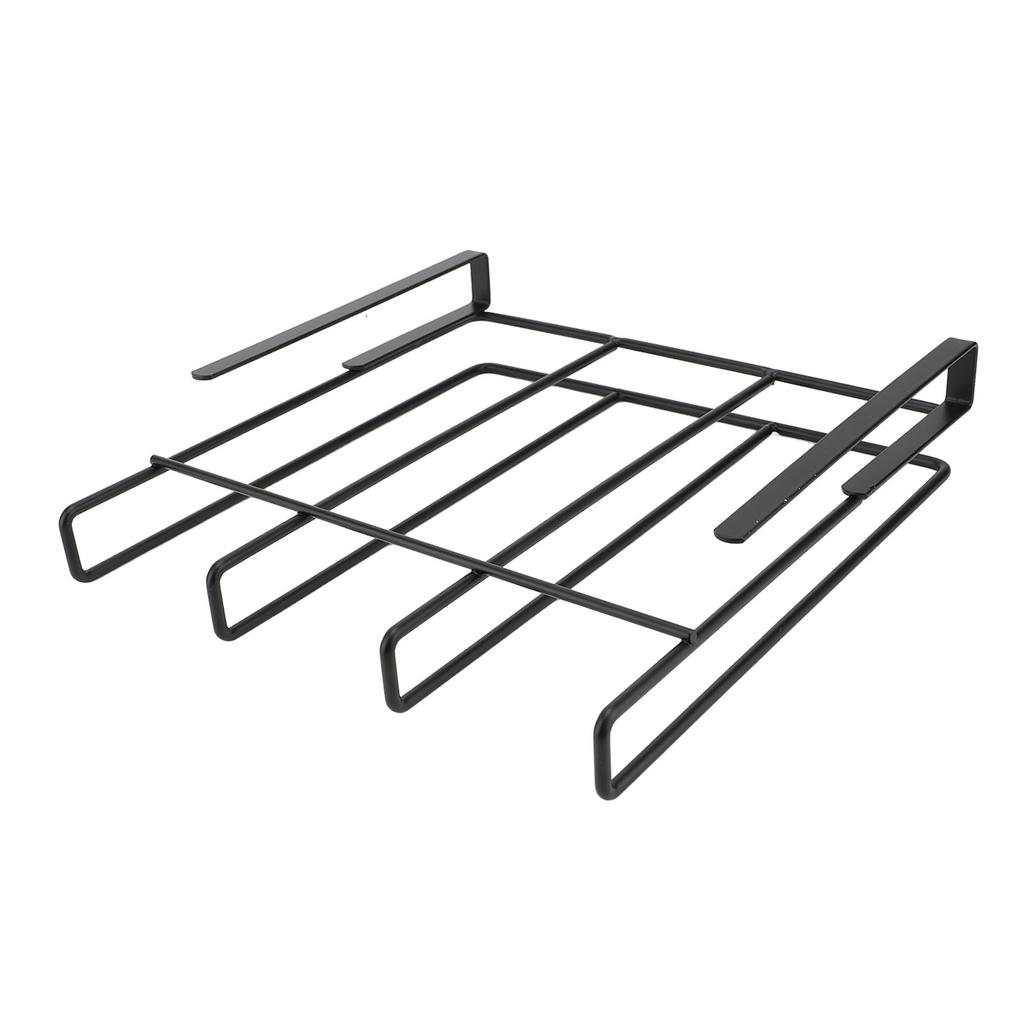 Under Cabinet Hanging Rack Carbon Steel Space Saving Under Cabinet Hanging Organizer for Kitchen Pot Lid Chopping Board