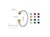 Titanium Steel Multi-Color Zirconia Open Bangle - Cross-Border Stainless Steel Hand Ornament