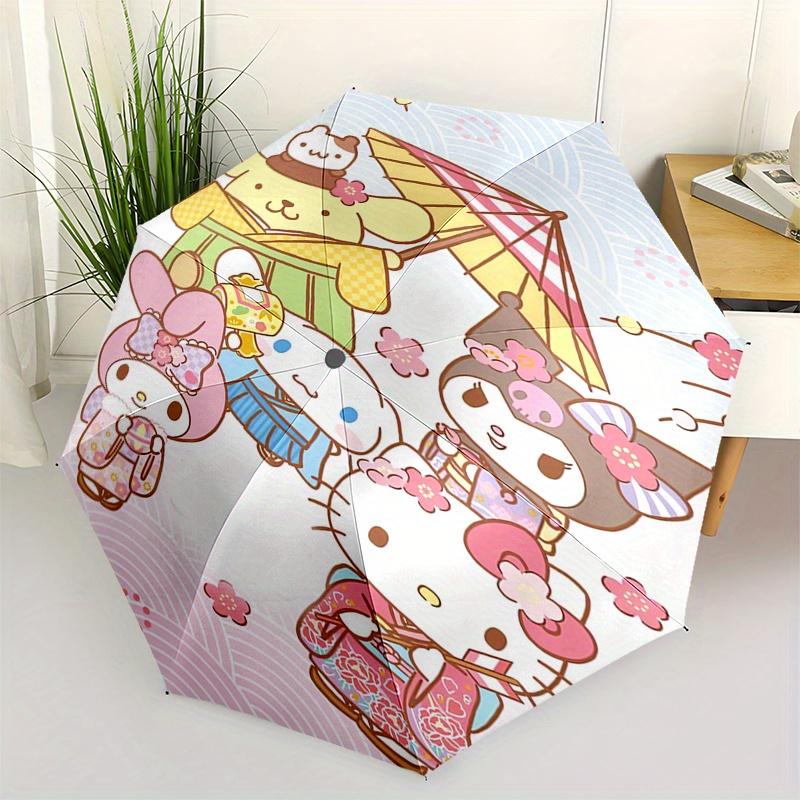 

Sanrio Characters Automatic Folding Umbrella Simple 8 Rib Design, Bright Cartoon Pattern, Durable Iron Frame, Suitable For Travel, Outdoor,